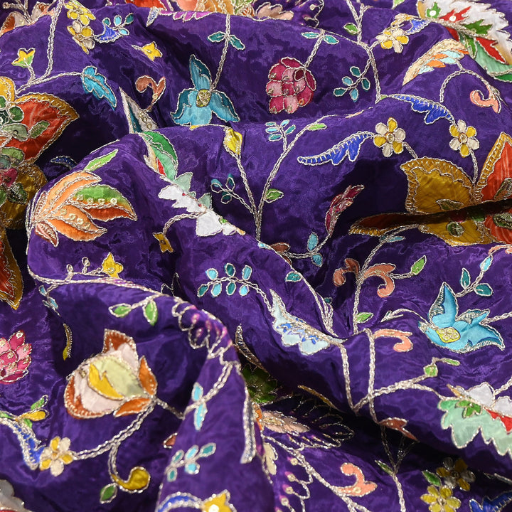 Premium Crepe Fabric With Position Print & Sequin Embroidery – FF1141-2