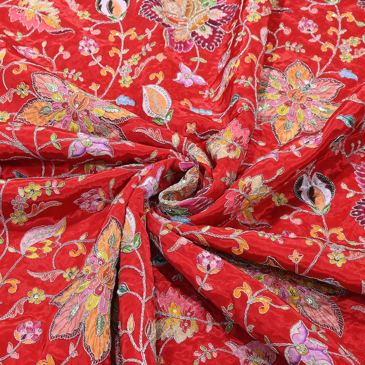 Premium Crepe Fabric With Position Print & Sequin Embroidery – FF1141-3