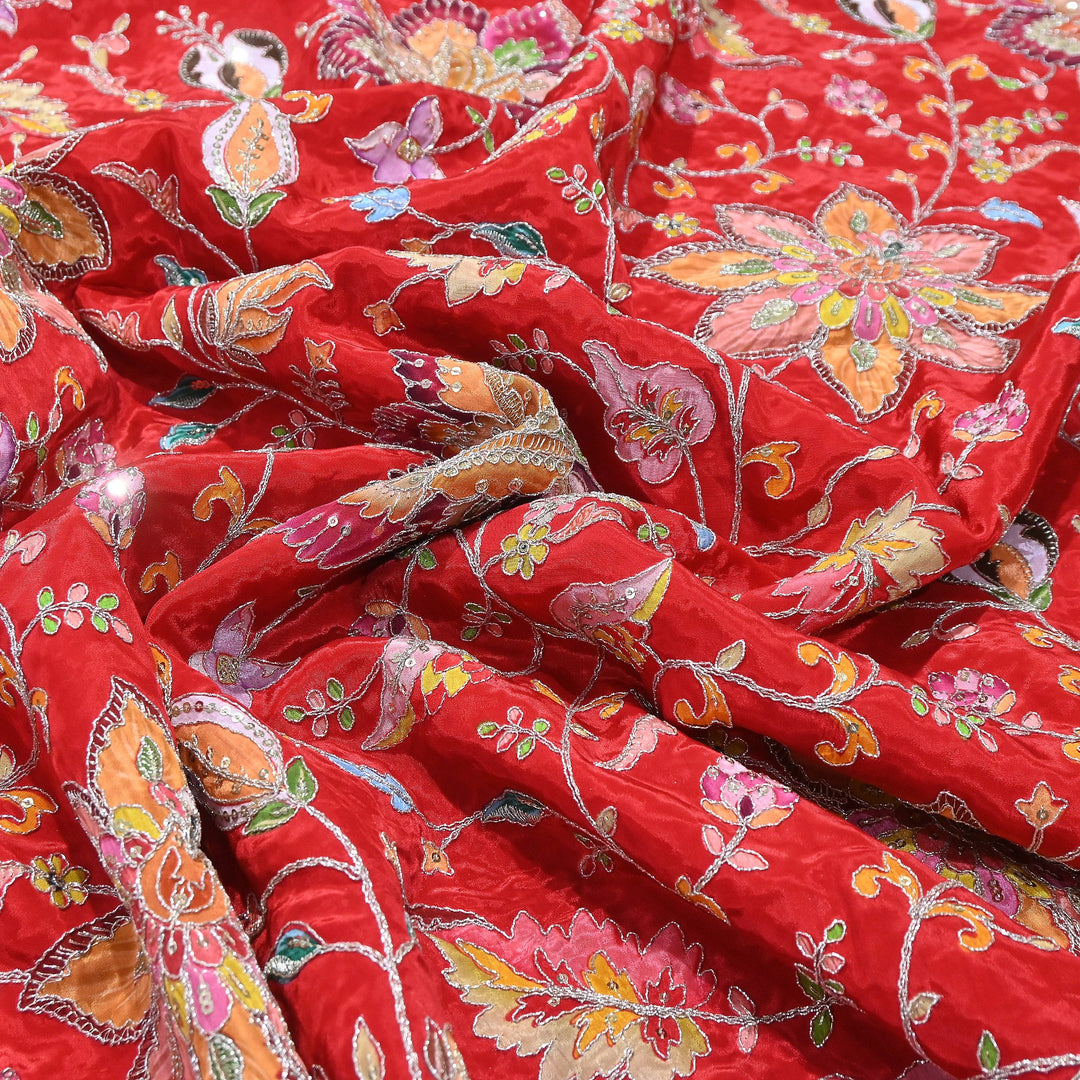 Premium Crepe Fabric With Position Print & Sequin Embroidery – FF1141-3