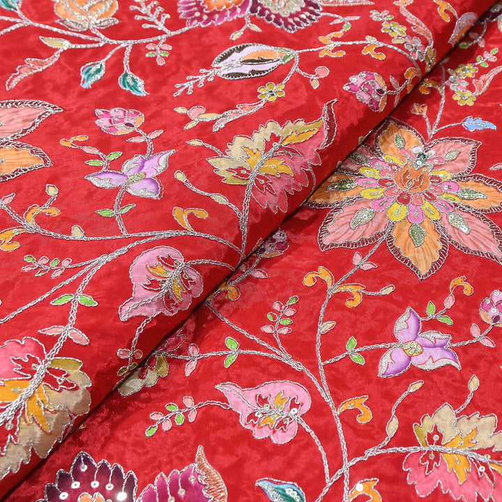 Premium Crepe Fabric With Position Print & Sequin Embroidery – FF1141-3