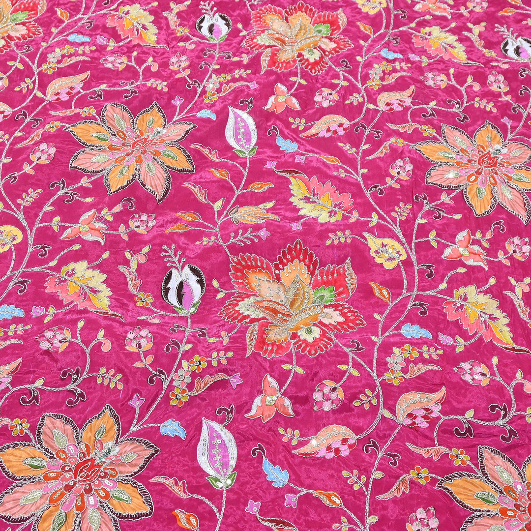 Premium Crepe Fabric With Position Print & Sequin Embroidery – FF1141-4