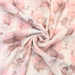 Mul Chanderi Digital Print Fabric - Soft Lightweight Designer Fabric GT0185-K3