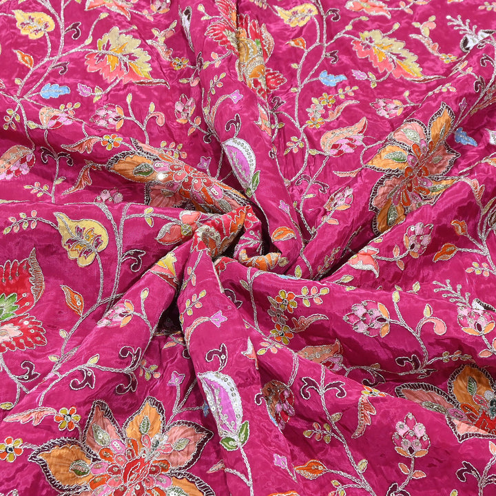 Premium Crepe Fabric With Position Print & Sequin Embroidery – FF1141-4