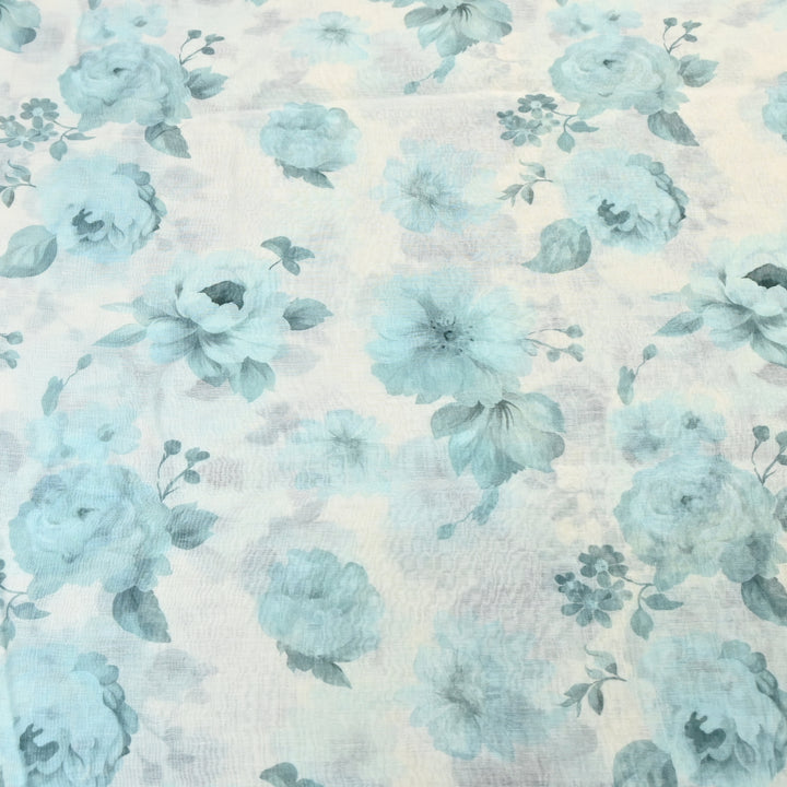 Mul Chanderi Digital Print Fabric - Soft Lightweight Designer Fabric GT0185-K1