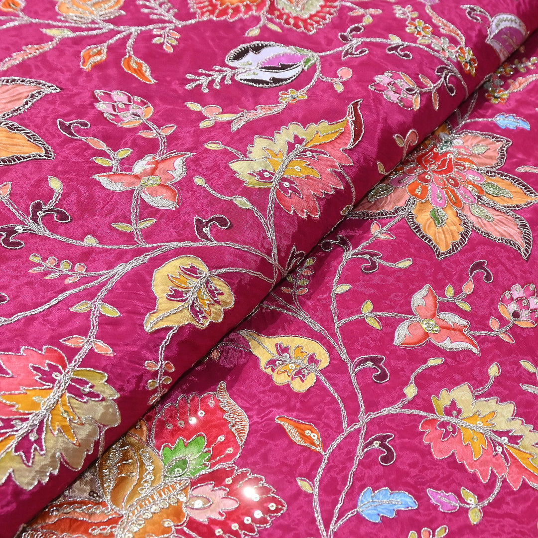 Premium Crepe Fabric With Position Print & Sequin Embroidery – FF1141-4