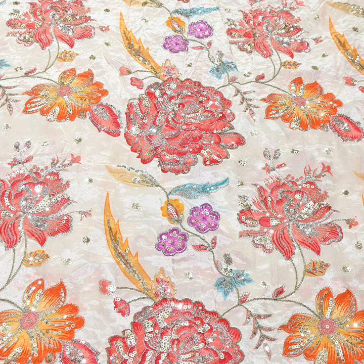 Premium Crepe Fabric With Position Print & Sequin Embroidery – FF1141-5