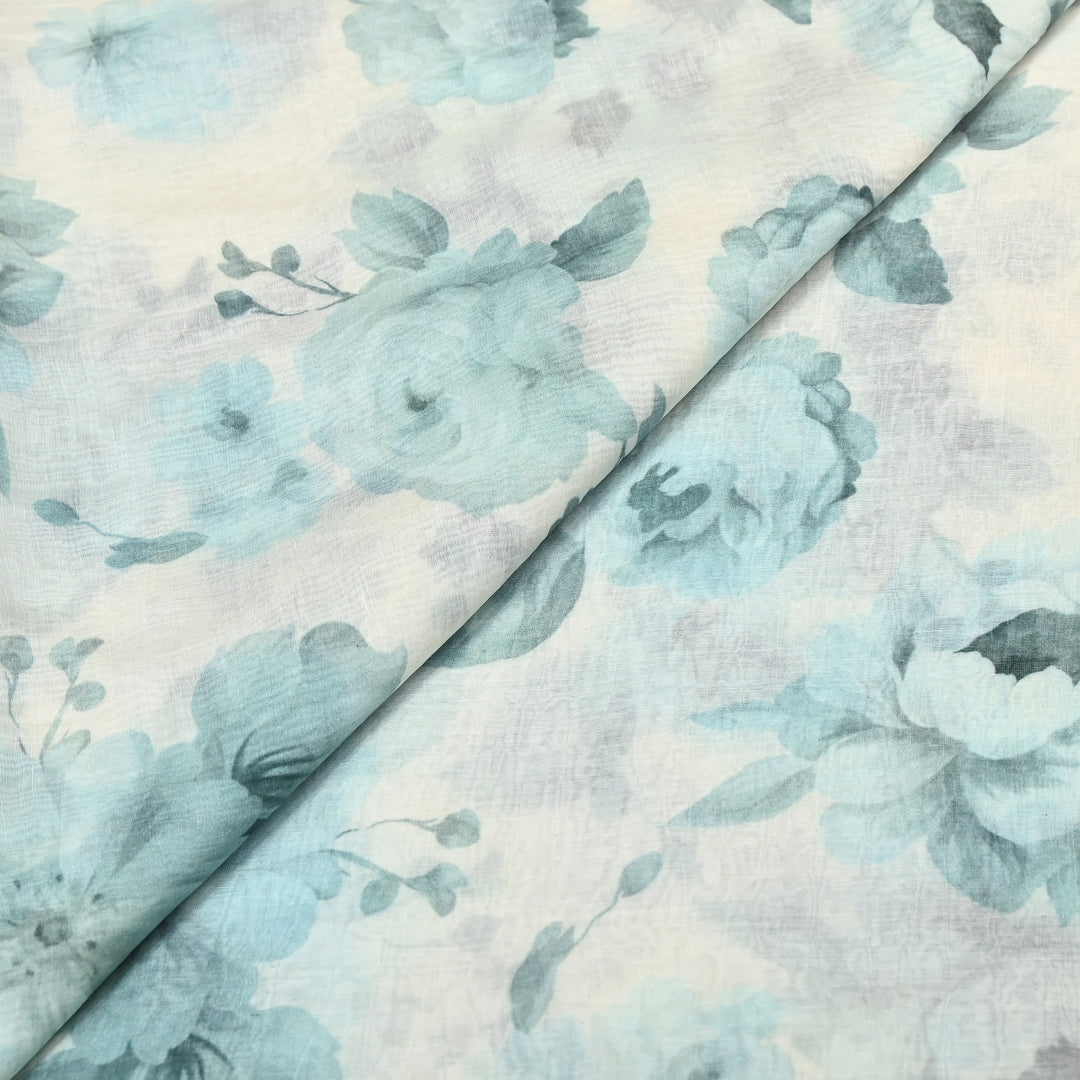 Mul Chanderi Digital Print Fabric - Soft Lightweight Designer Fabric GT0185-K1