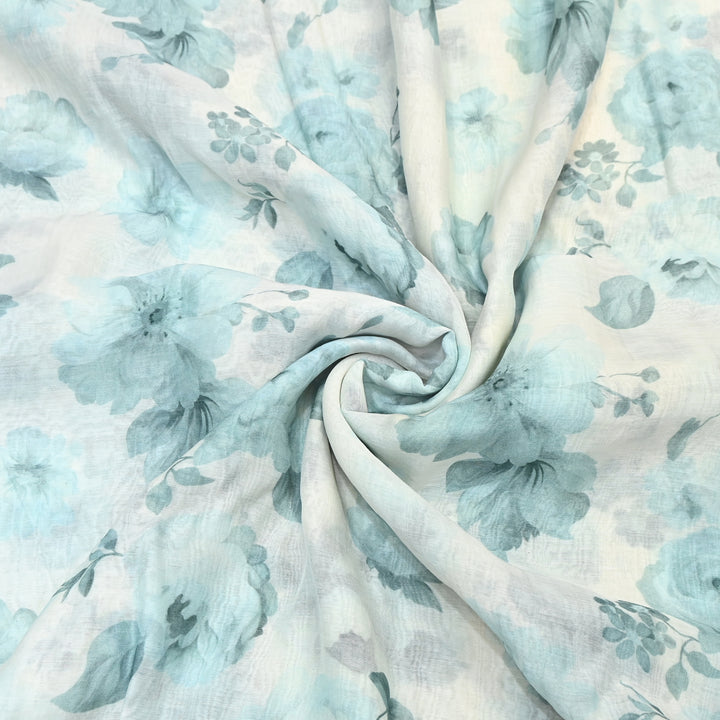 Mul Chanderi Digital Print Fabric - Soft Lightweight Designer Fabric GT0185-K1