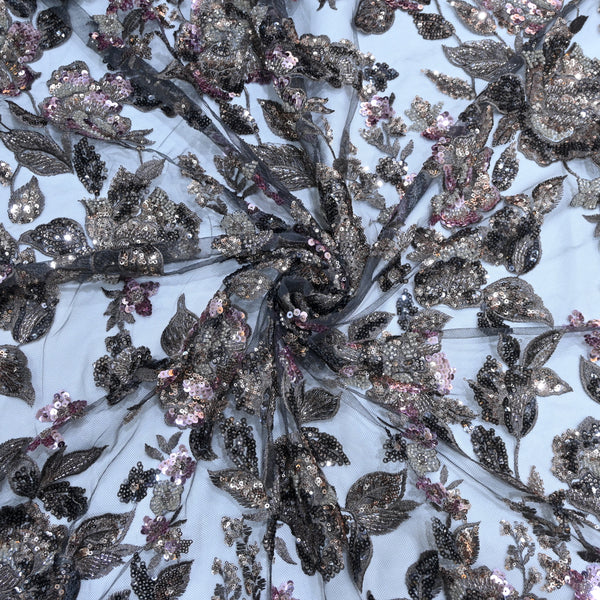Beautiful Imported Net Cut Dana & Sequins Embroidery Fabrics