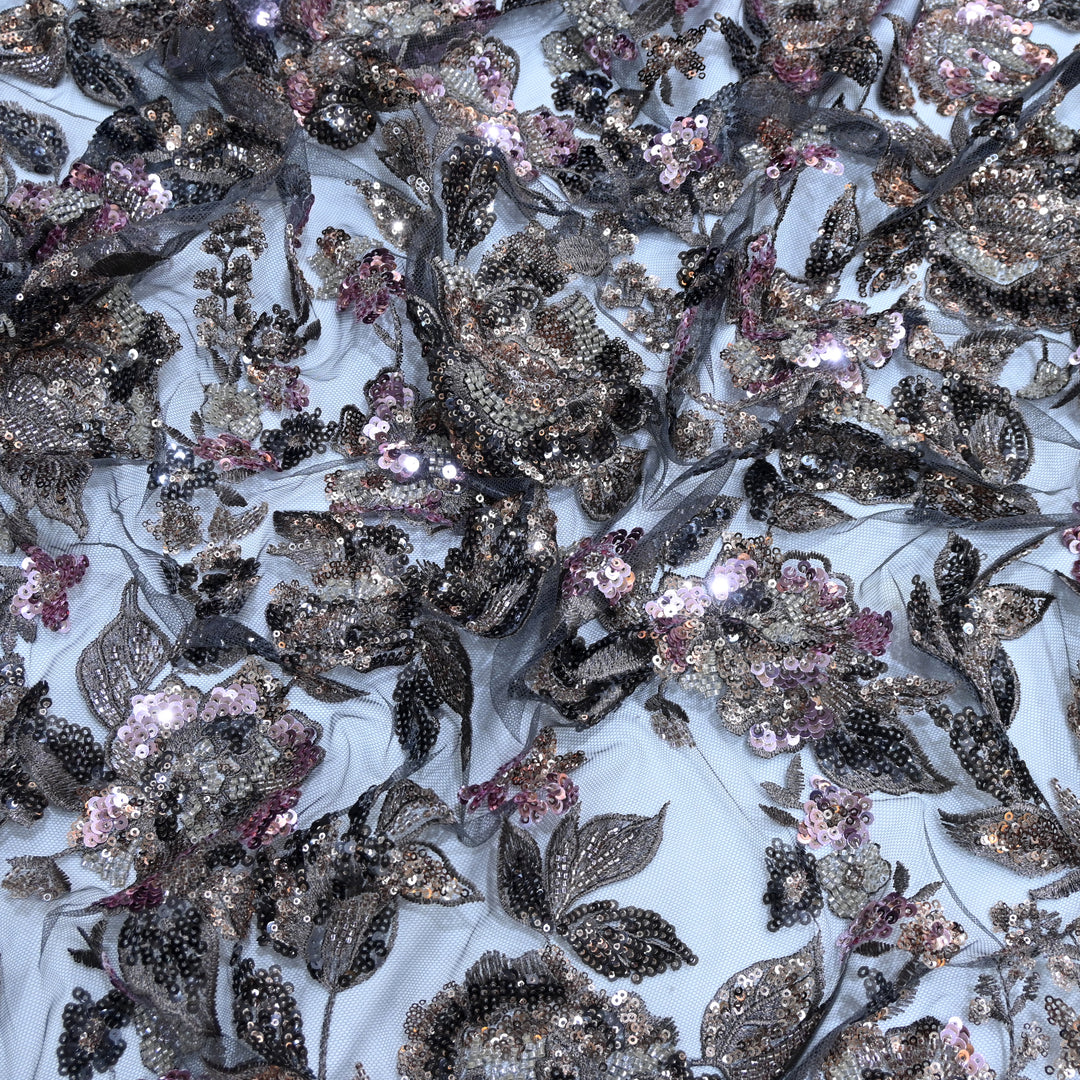 Beautiful Imported Net Cut Dana & Sequins Embroidery Fabrics