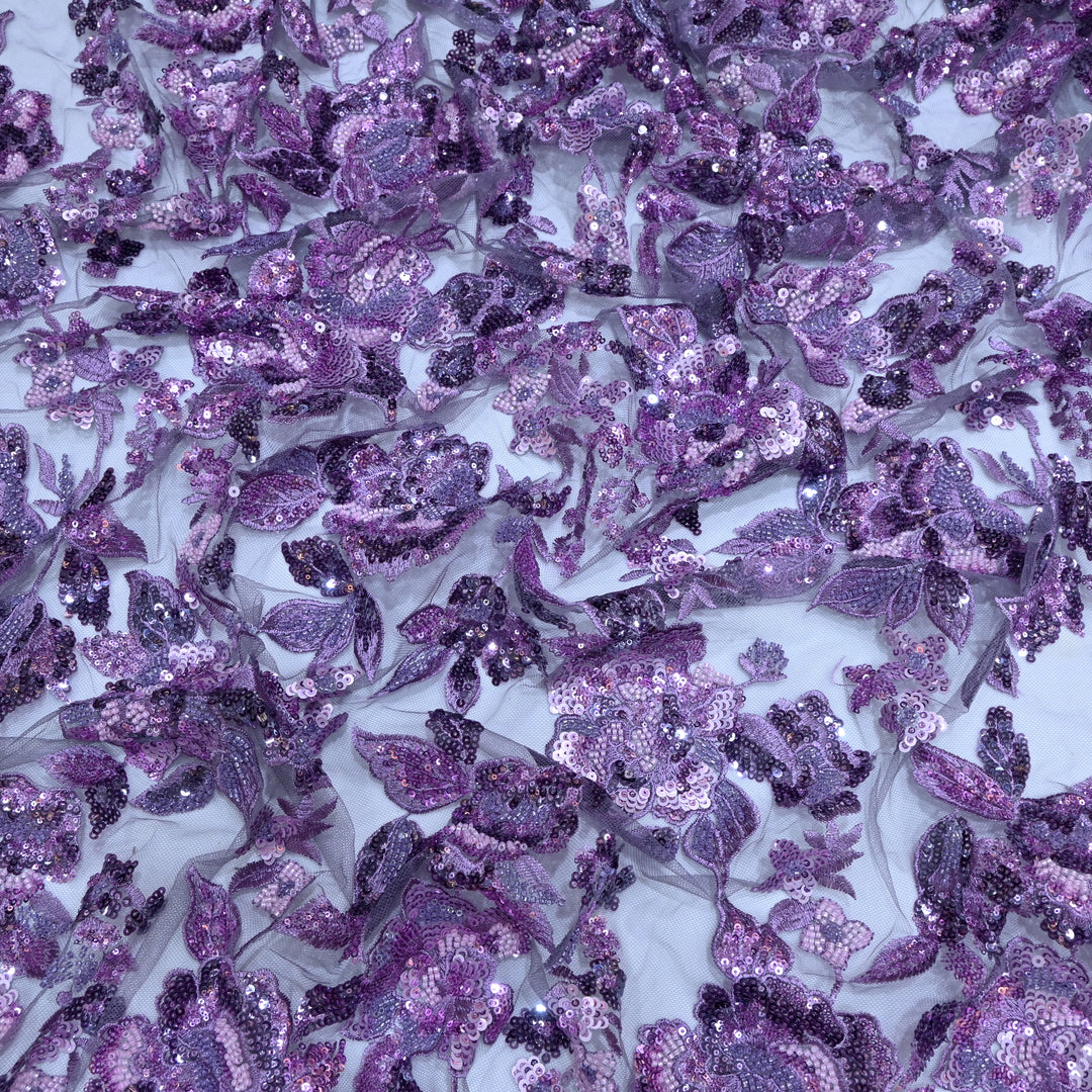 Beautiful Imported Net Cut Dana & Sequins Embroidery Fabrics