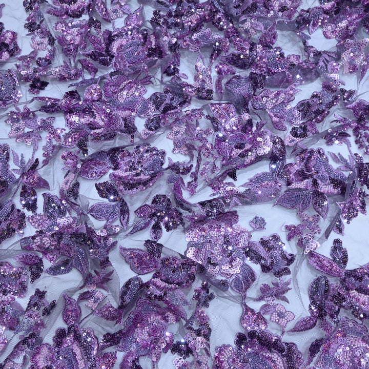 Beautiful Imported Net Cut Dana & Sequins Embroidery Fabrics