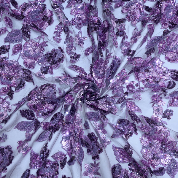 Beautiful Imported Net Cut Dana & Sequins Embroidery Fabrics