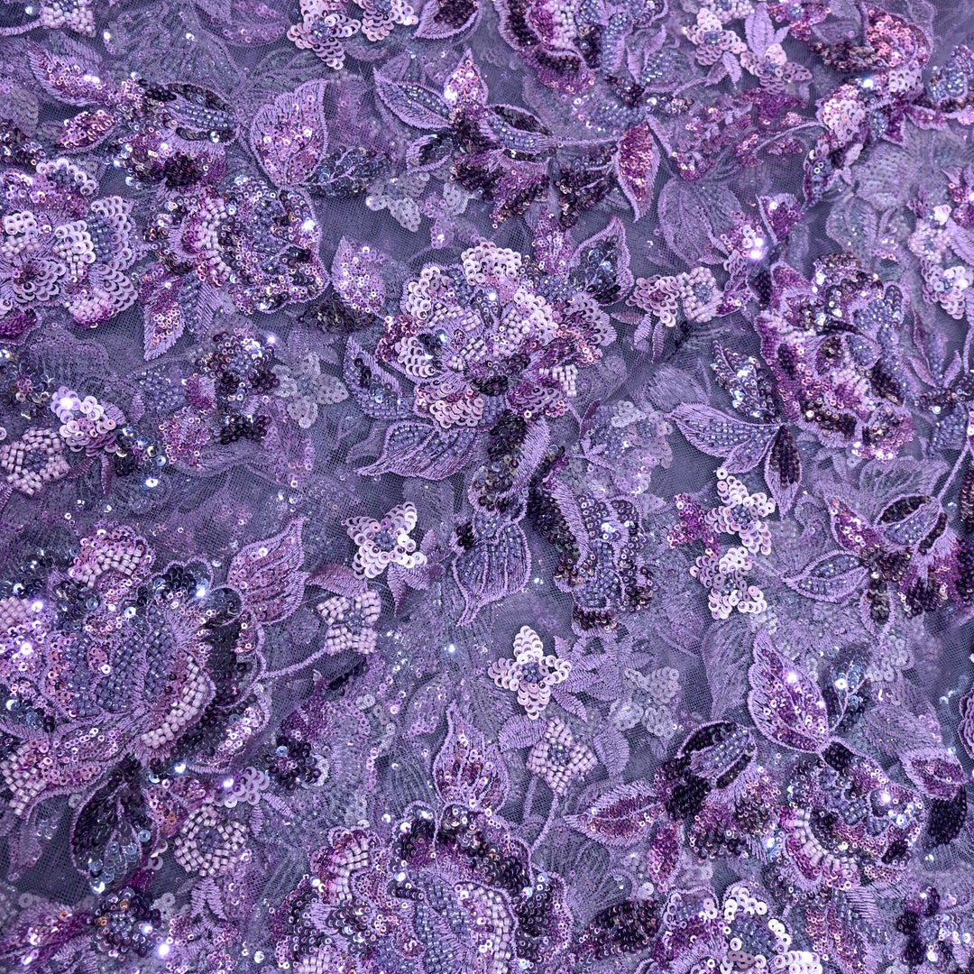 Beautiful Imported Net Cut Dana & Sequins Embroidery Fabrics