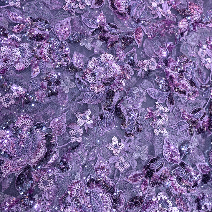 Beautiful Imported Net Cut Dana & Sequins Embroidery Fabrics
