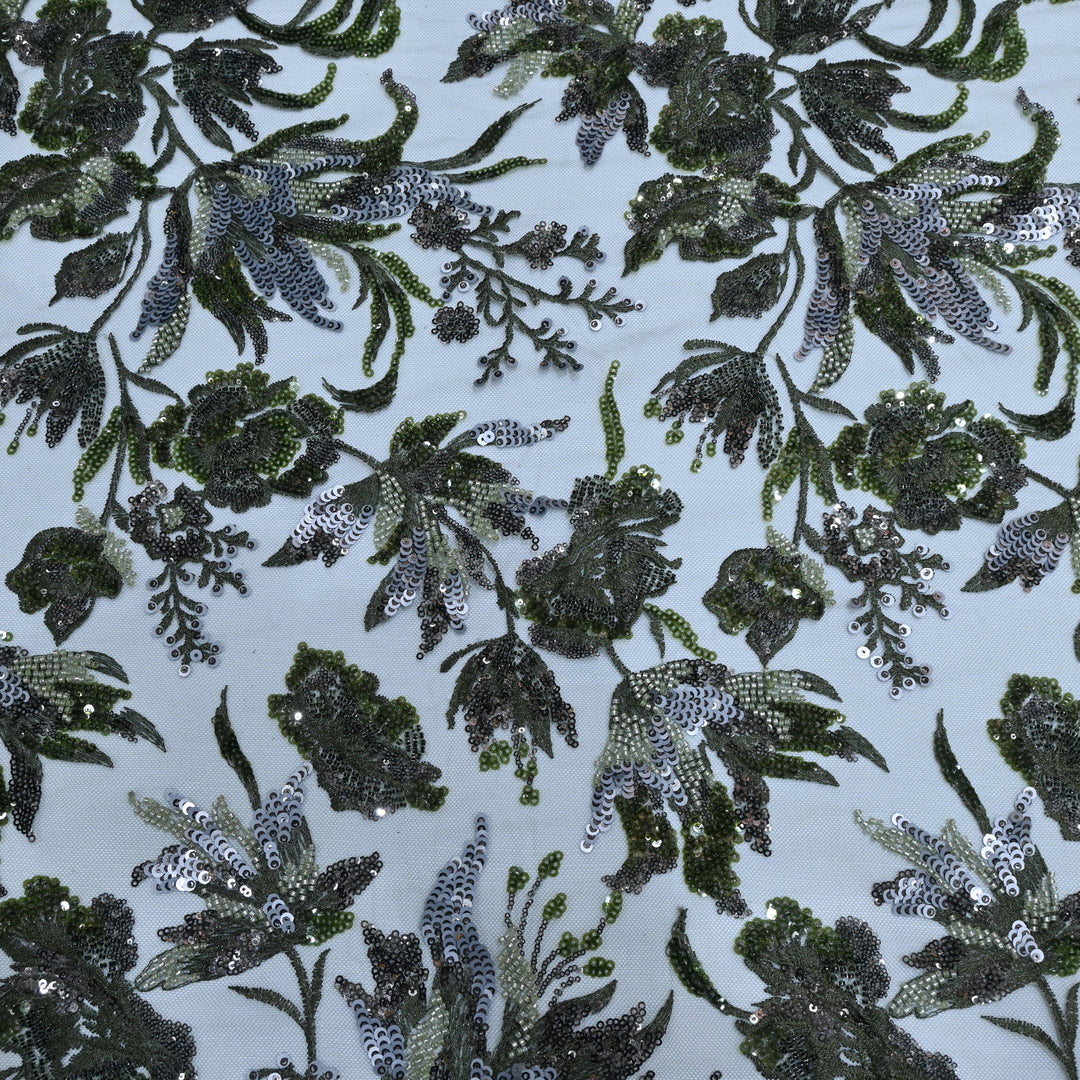 Beautiful Imported Net Cut Dana & Sequins Embroidery Fabrics