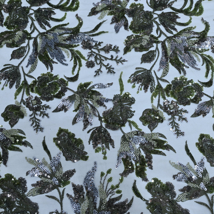 Beautiful Imported Net Cut Dana & Sequins Embroidery Fabrics