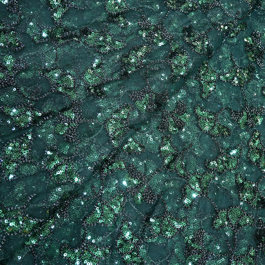 Beautiful Imported Net Cut Dana & Sequins Embroidery Fabrics