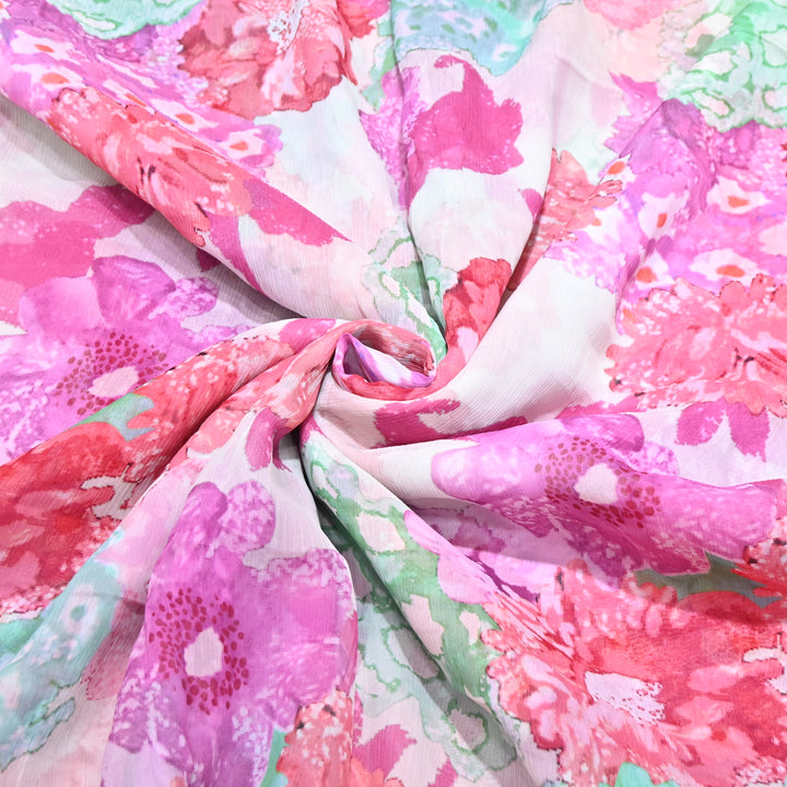 Chiffon Digital Print Fabric – Soft Flowing Designer Printed Fabric MT0012-11