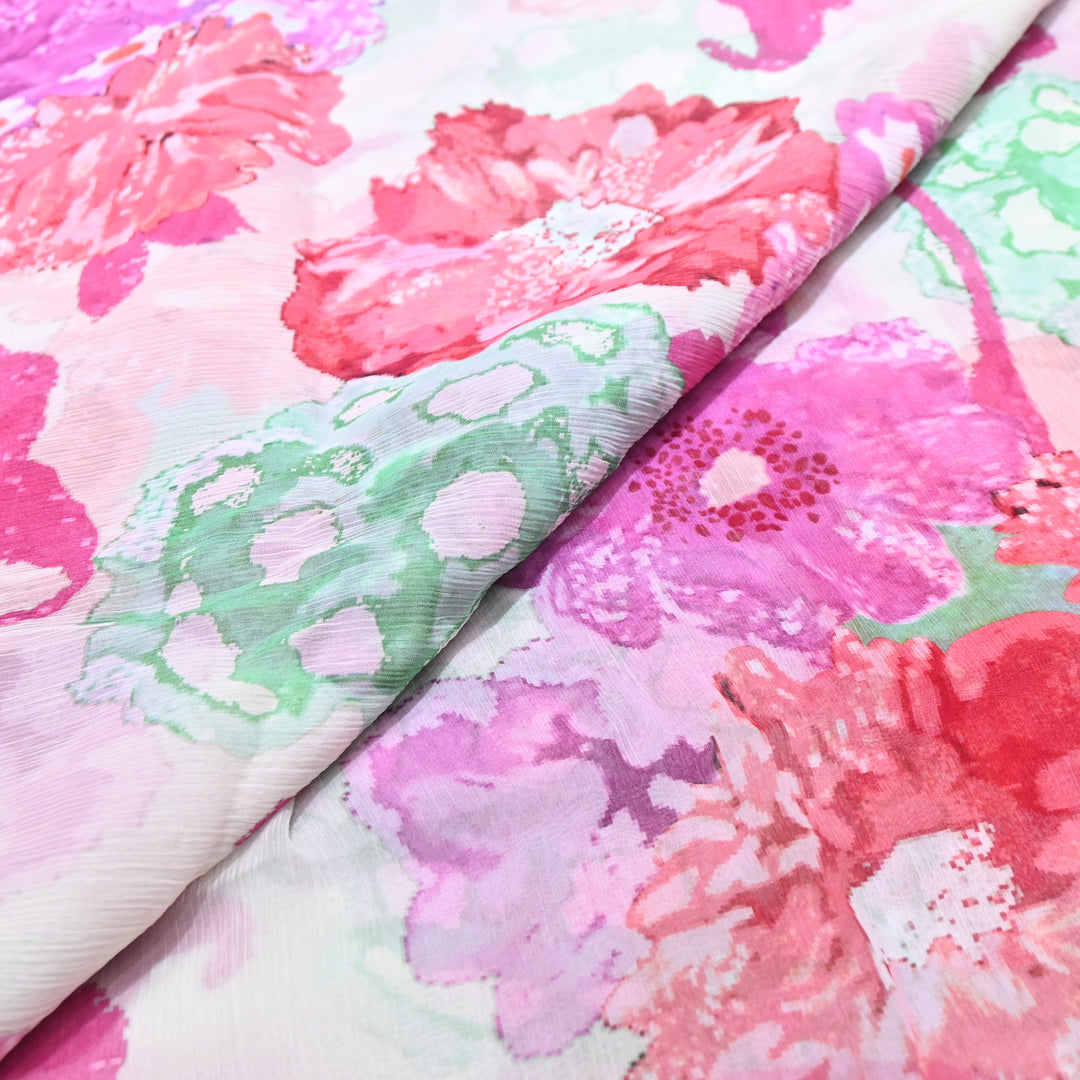Chiffon Digital Print Fabric – Soft Flowing Designer Printed Fabric MT0012-11