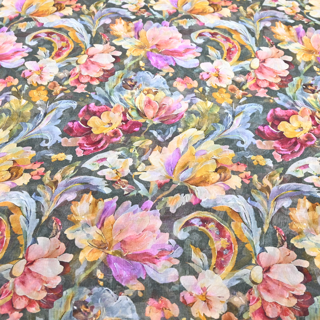 Chiffon Digital Print Fabric – Soft Flowing Designer Printed Fabric MT0012-05