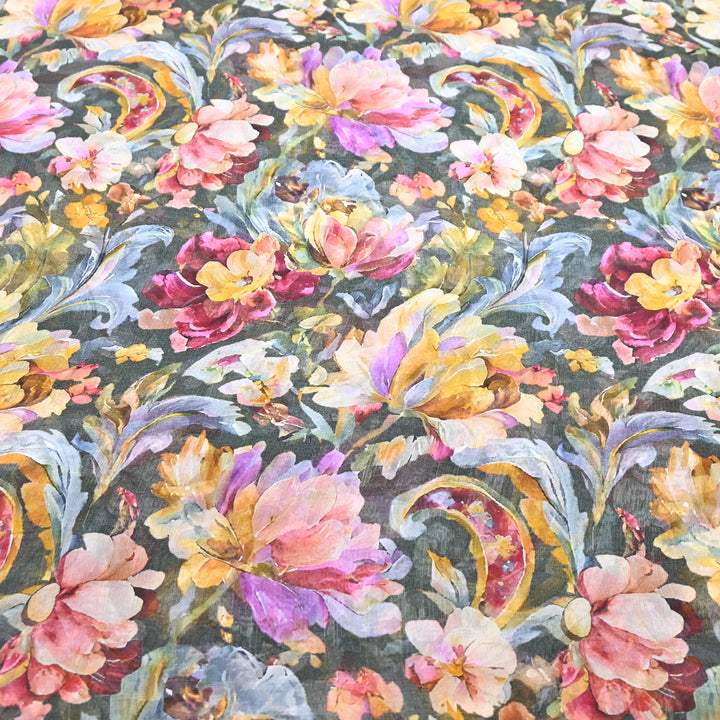 Chiffon Digital Print Fabric – Soft Flowing Designer Printed Fabric MT0012-05