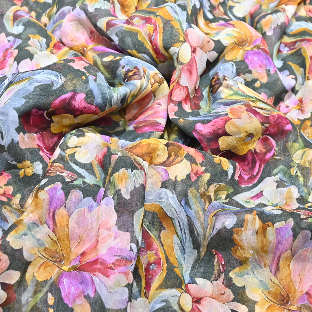 Chiffon Digital Print Fabric – Soft Flowing Designer Printed Fabric MT0012-05