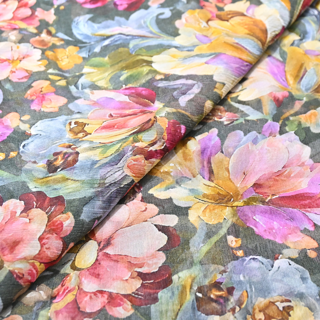 Chiffon Digital Print Fabric – Soft Flowing Designer Printed Fabric MT0012-05