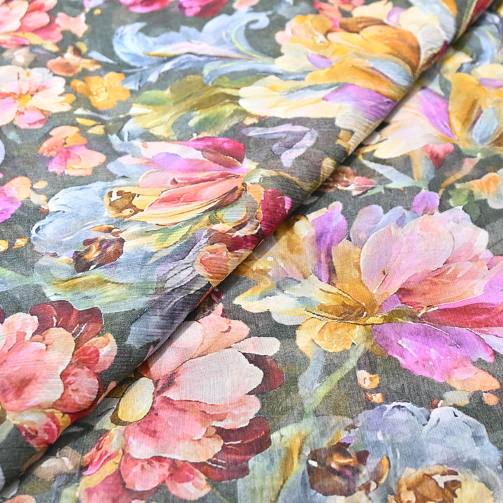 Chiffon Digital Print Fabric – Soft Flowing Designer Printed Fabric MT0012-05