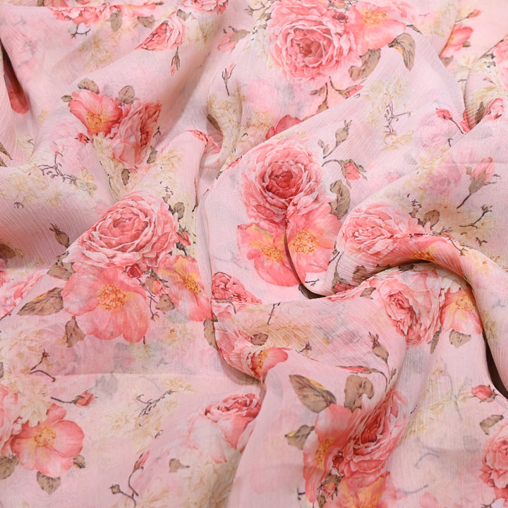 Chiffon Digital Print Fabric – Soft Flowing Designer Printed Fabric MT0012-12