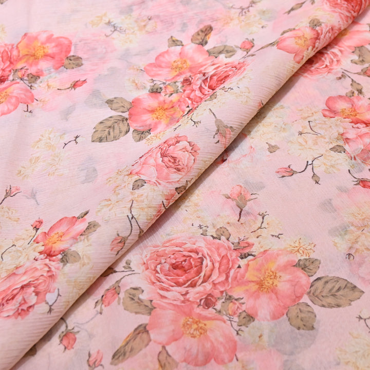 Chiffon Digital Print Fabric – Soft Flowing Designer Printed Fabric MT0012-12