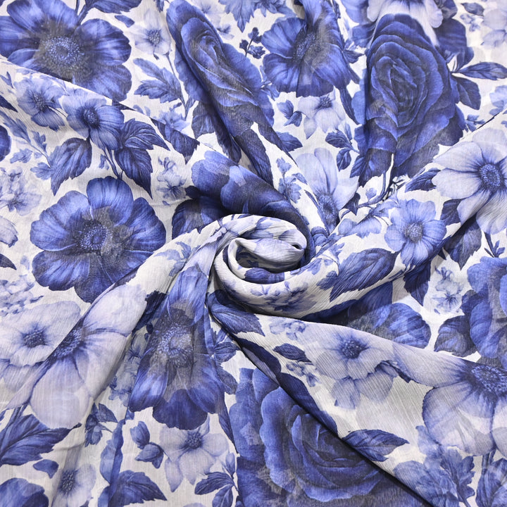 Chiffon Digital Print Fabric – Soft Flowing Designer Printed Fabric MT0012-08