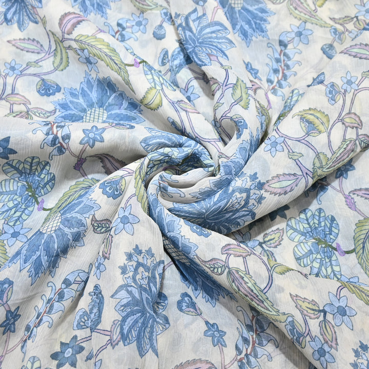 Chiffon Digital Print Fabric – Soft Flowing Designer Printed Fabric MT0012-10