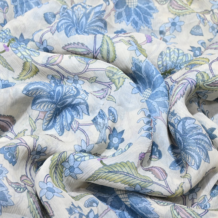 Chiffon Digital Print Fabric – Soft Flowing Designer Printed Fabric MT0012-10