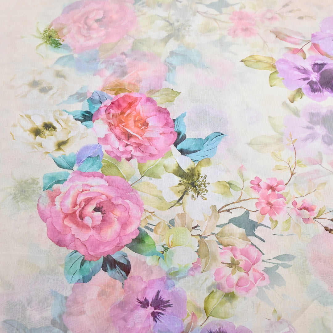 Chiffon Digital Print Fabric – Soft Flowing Designer Printed Fabric MT0012-06