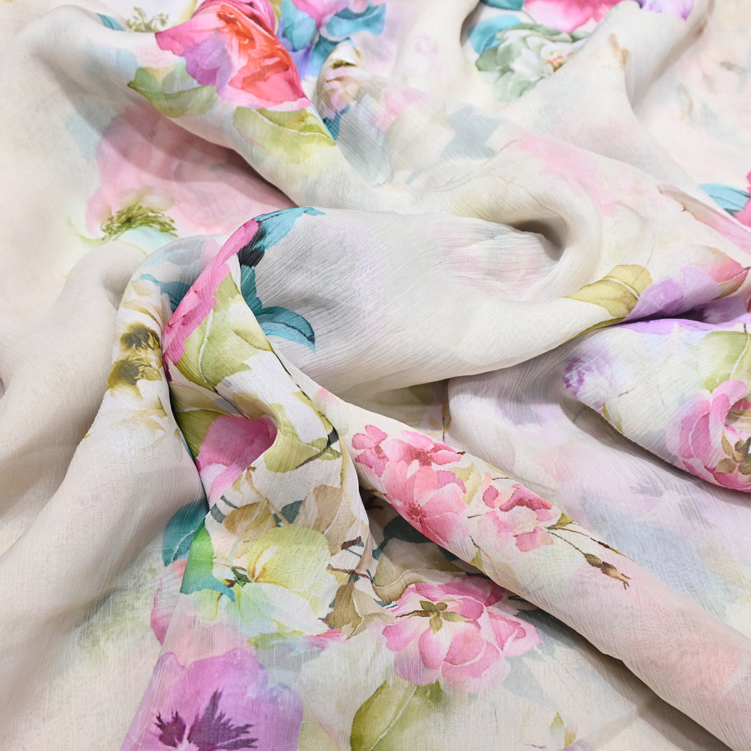 Chiffon Digital Print Fabric – Soft Flowing Designer Printed Fabric MT0012-06