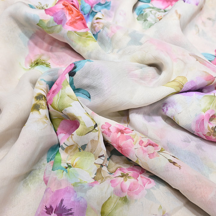 Chiffon Digital Print Fabric – Soft Flowing Designer Printed Fabric MT0012-06