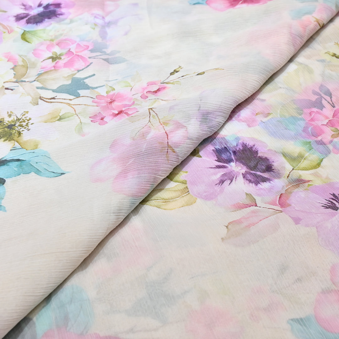 Chiffon Digital Print Fabric – Soft Flowing Designer Printed Fabric MT0012-06