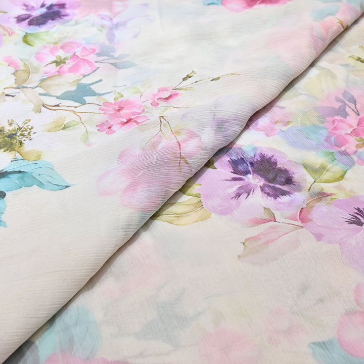 Chiffon Digital Print Fabric – Soft Flowing Designer Printed Fabric MT0012-06