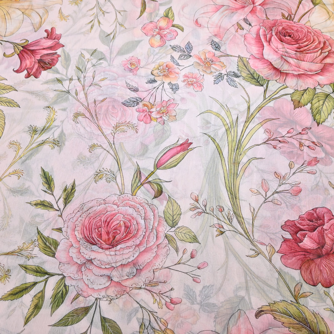 Chiffon Digital Print Fabric – Soft Flowing Designer Printed Fabric MT0012-14