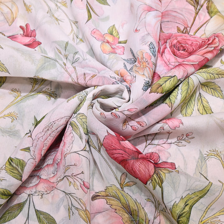 Chiffon Digital Print Fabric – Soft Flowing Designer Printed Fabric MT0012-14