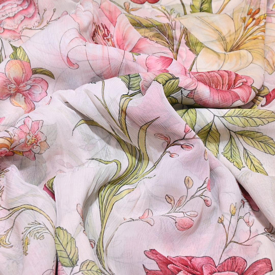 Chiffon Digital Print Fabric – Soft Flowing Designer Printed Fabric MT0012-14
