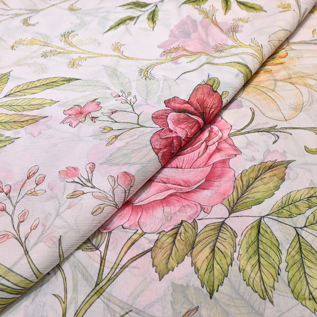 Chiffon Digital Print Fabric – Soft Flowing Designer Printed Fabric MT0012-14