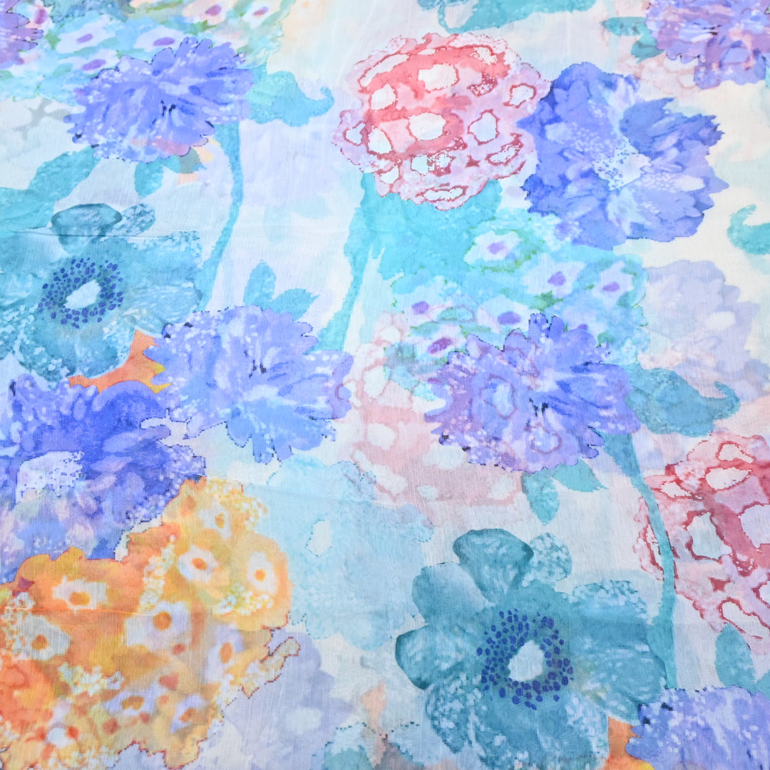 Chiffon Digital Print Fabric – Soft Flowing Designer Printed Fabric MT0012-03