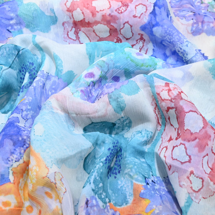 Chiffon Digital Print Fabric – Soft Flowing Designer Printed Fabric MT0012-03