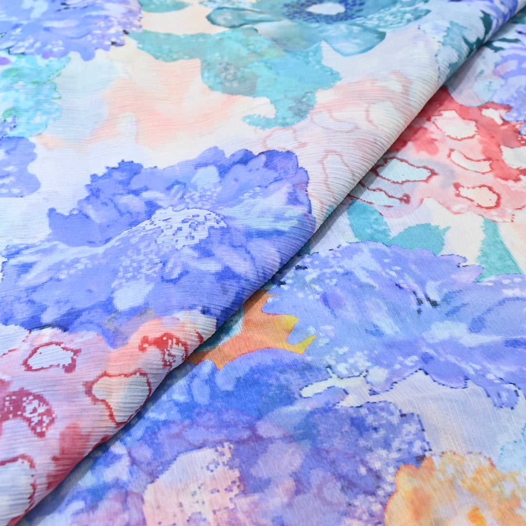 Chiffon Digital Print Fabric – Soft Flowing Designer Printed Fabric MT0012-03
