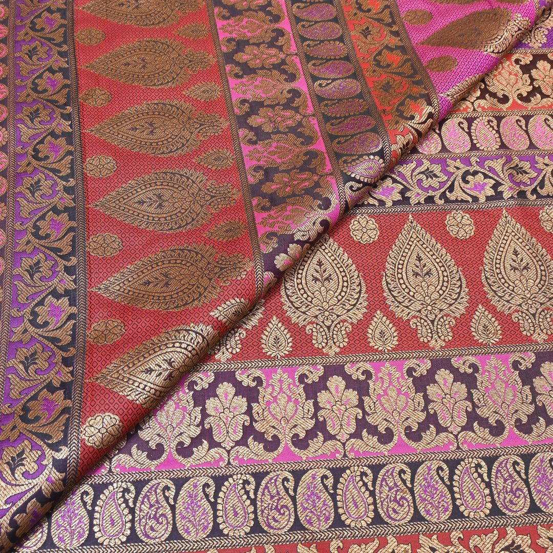 Premium Woven Brocade Fabric – Banarasi Zari Designer Collection  001020-11