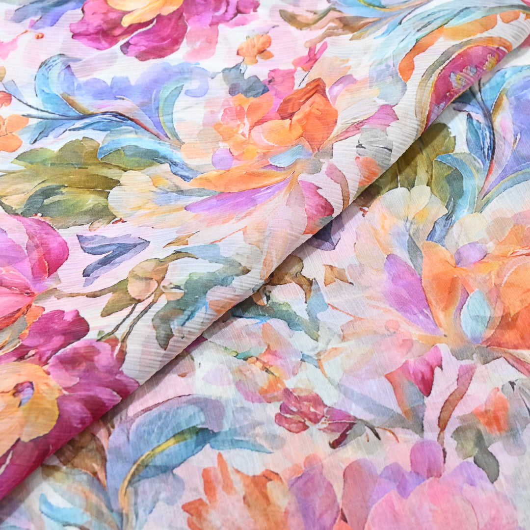 Chiffon Digital Print Fabric – Soft Flowing Designer Printed Fabric MT0012-01
