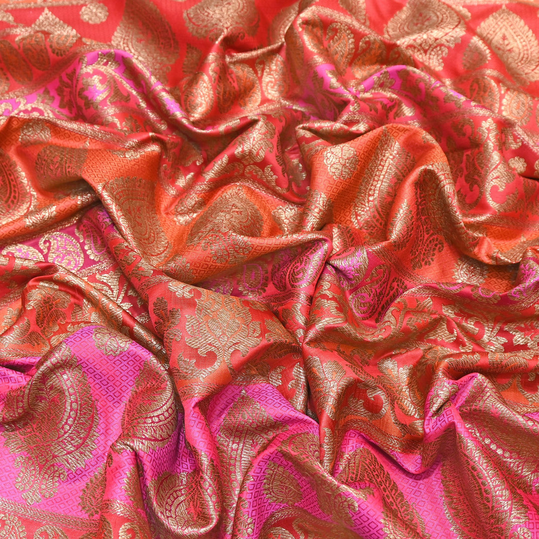 Premium Woven Brocade Fabric – Banarasi Zari Designer Collection  001020-12