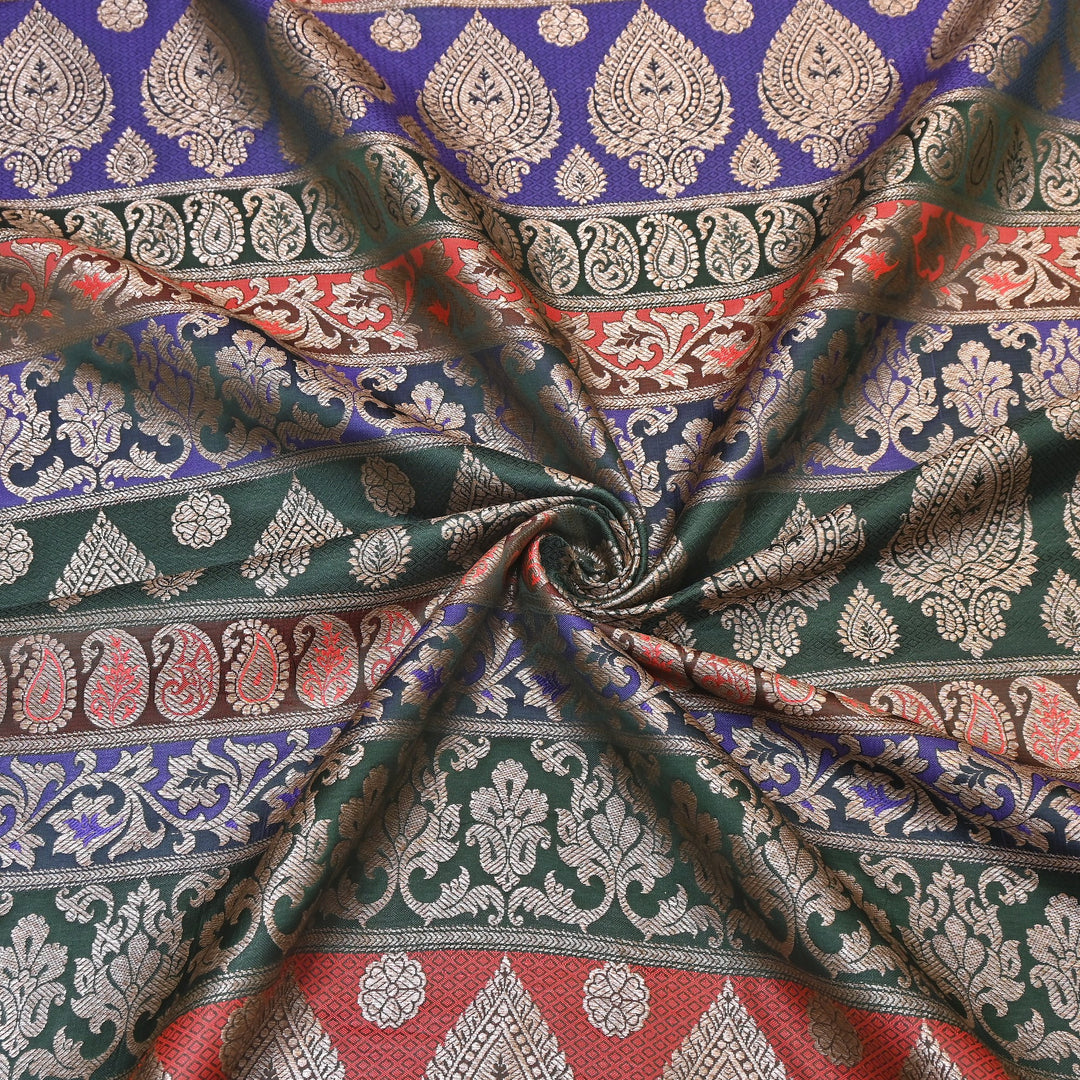 Premium Woven Brocade Fabric – Banarasi Zari Designer Collection  001020-14
